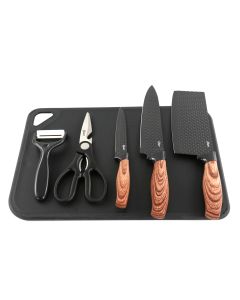 Oster Gunderson 6 Piece Black Stainless Steel Cutlery Set