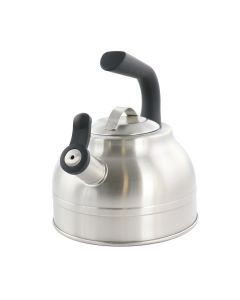 Kenmore Elite 2.3 Quart Stainless Steel Whistling Tea Kettle in Silver