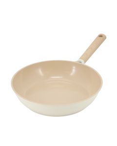 Gibson Elite Folkstone 10 Inch Ceramic Nonstick Cast Aluminum Frypan in Beige