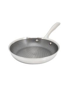 Oster Modessa 9.5 Inch Nonstick Tri-ply Stainless Steel Frying Pan in Silver