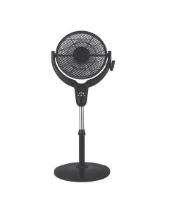 Optimus 14 Inch Louver Rotating Oscil Pedestal Air Circulator with Remote, LED and Timer