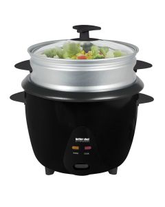 Better Chef 5 Cup Rice Cooker with Food Steamer Attachment