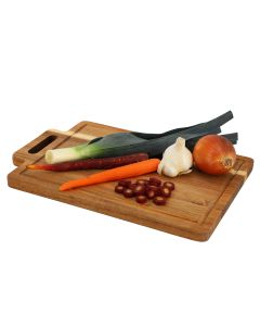 MegaChef 16.5 x 11 Inch Acacia Wood Rectangle Serving Board with Handle