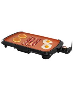 MegaChef 16 Inch Electric Grill in Black with Copper Coating
