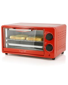MegaChef 9.5 Quart Electric Counter Top Toaster Oven in Candy Red