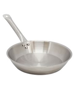 MegaChef Professional Kitchen 11 Inch Round Stainless Steel Fry Pan in Silver
