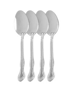 Gibson Home Abbie 4 Piece Stainless Steel Dinner Spoon Set