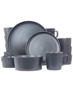 Elama Luxmatte Dark Grey 20 Piece Dinnerware Set