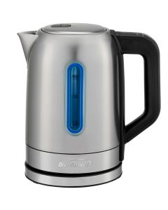 Brentwood 1500 Watt Stainless Steel 1.7 Liter Electric Kettle with 5 Temperature Presets in Silver