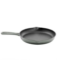 MegaChef Round 10.25 Inch Enameled Cast Iron Skillet in Gradient Gray