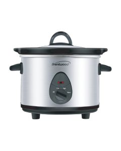 Brentwood 1.5 Quart Slow Cooker in Stainless Steel with 3 Settings